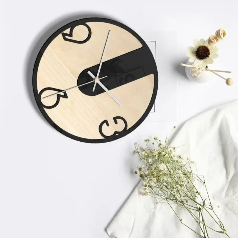 Modern Noiseless Wall Decor Clock for Home
