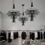 Modern Nordic Black Gold Chandeliers Led Lighting Hotel Dining Living Room