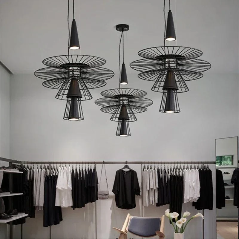 Modern Nordic Black Gold Chandeliers Led Lighting Hotel Dining Living Room -