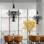 Modern Nordic Black Gold Chandeliers Led Lighting Hotel Dining Living Room