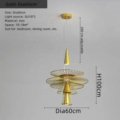 Modern Nordic Black Gold Chandeliers Led Lighting Hotel Dining Living Room -