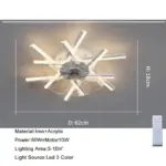 Modern Nordic Ceiling Fan Living Room Led Lighting Bedroom