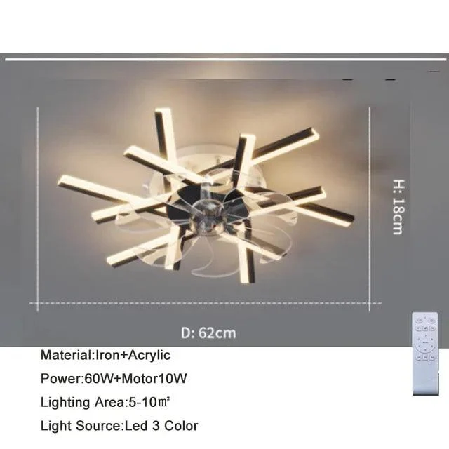 Modern Nordic Ceiling Fan Living Room Led Lighting Bedroom -