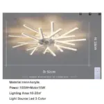 Modern Nordic Ceiling Fan Living Room Led Lighting Bedroom