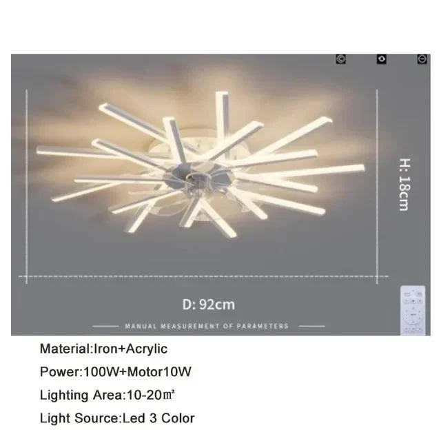 Modern Nordic Ceiling Fan Living Room Led Lighting Bedroom -