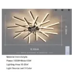 Modern Nordic Ceiling Fan Living Room Led Lighting Bedroom