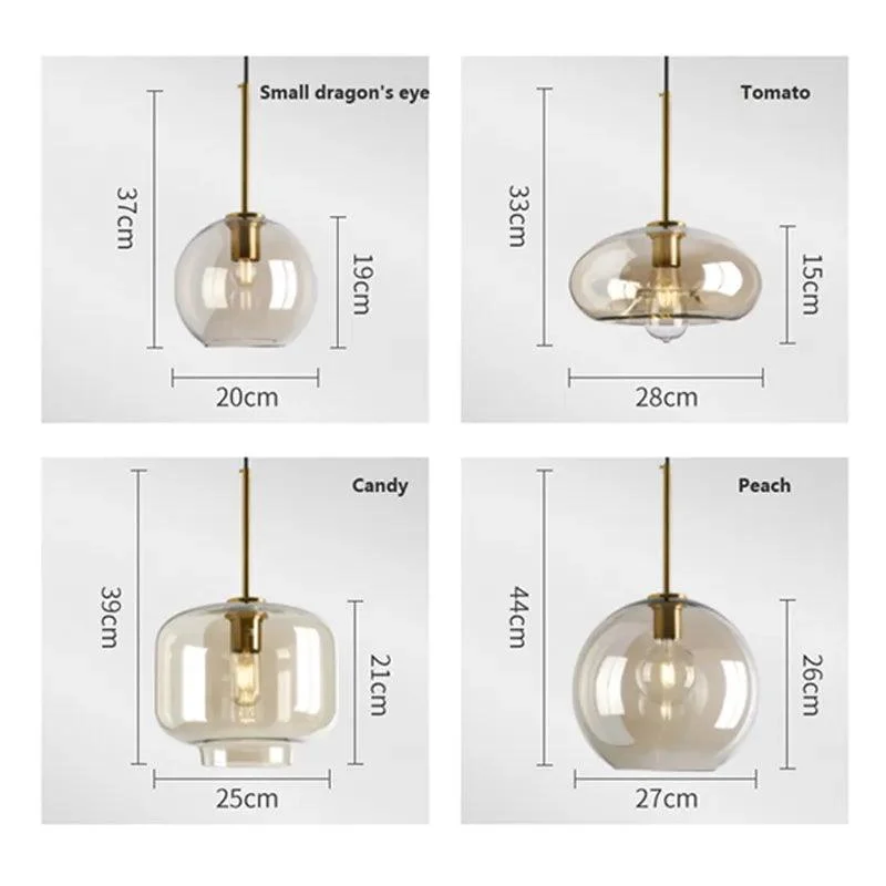 Modern Nordic Glass Pendant Light: Industrial Kitchen & Restaurant Fixture -