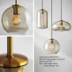 Modern Nordic Glass Pendant Light Industrial Kitchen Restaurant Fixture