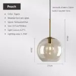 Modern Nordic Glass Pendant Light Industrial Kitchen Restaurant Fixture
