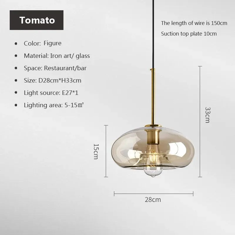 Modern Nordic Glass Pendant Light: Industrial Kitchen & Restaurant Fixture -