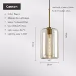 Modern Nordic Glass Pendant Light Industrial Kitchen Restaurant Fixture