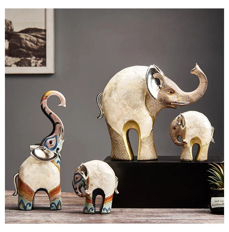 Modern Oriental Elephant Home Decor  Sculpture -