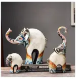 Modern Oriental Elephant Home Decor Sculpture