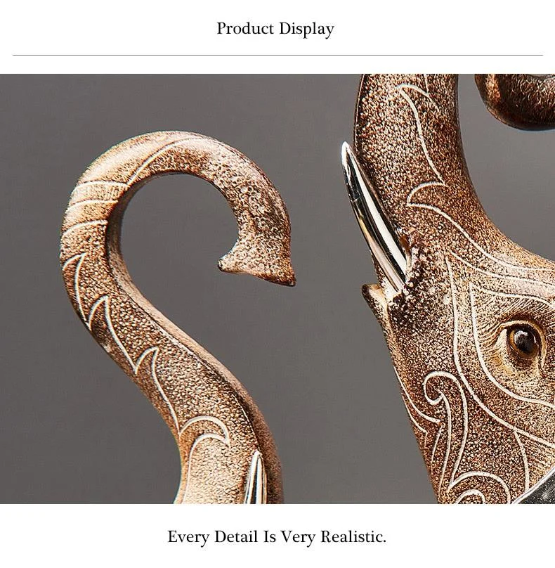 Modern Oriental Elephant Home Decor  Sculpture -