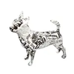 Modern Painted Graffiti Chihuahua Dog Sculptures and Statues Decorations Resin Crafts