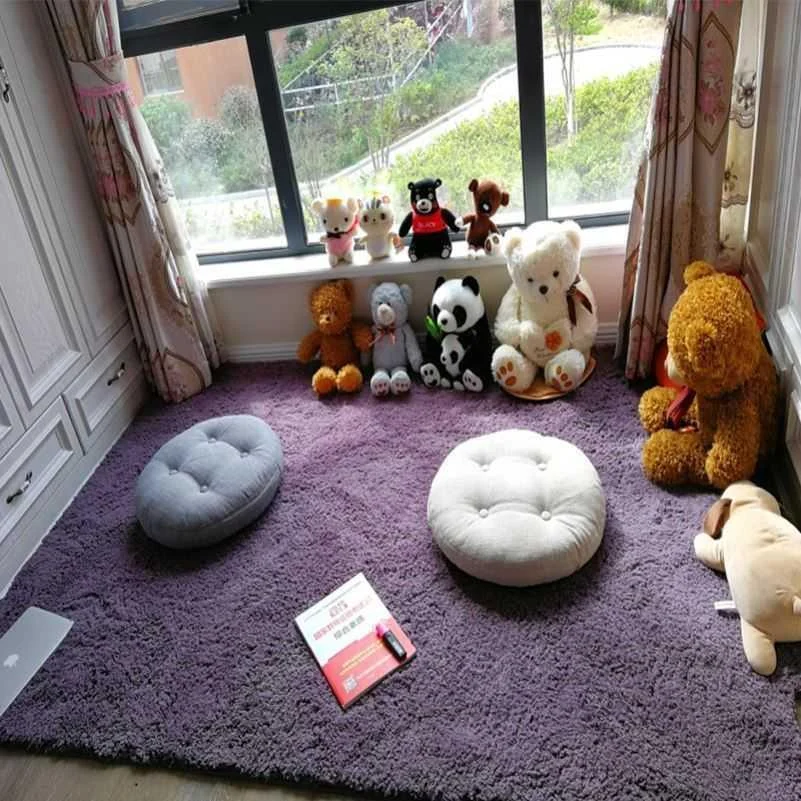 Modern Purple Green Rug For Living Room Carpet Soft non-slip door mats -