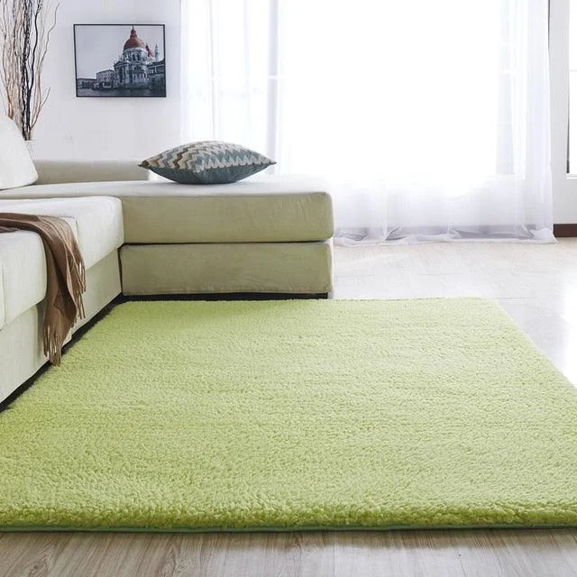 Modern Purple Green Rug For Living Room Carpet Soft non-slip door mats -
