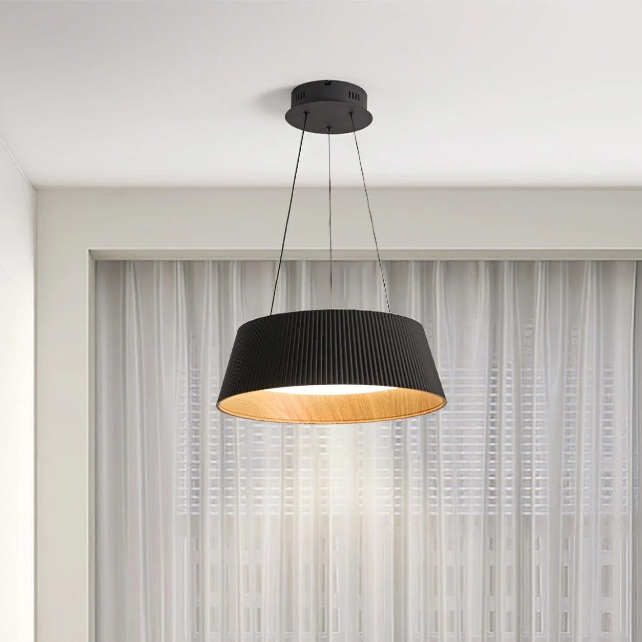 Modern Ribbed Pendant Light 12