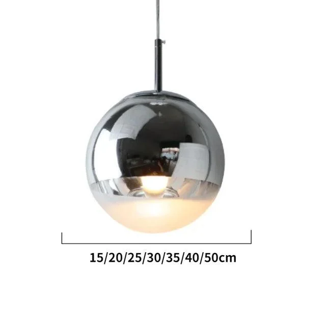Modern Rose Gold Glass Ball Pendant Lighting Hanging Lamp Kitchen Decor -