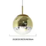 Modern Rose Gold Glass Ball Pendant Lighting Hanging Lamp Kitchen Decor
