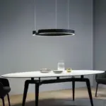 Modern Scandinavian Rose Gold Ring Led Pendant Lighting Dimmable Chandelier Home Decorate