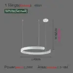 Modern Scandinavian Rose Gold Ring Led Pendant Lighting Dimmable Chandelier Home Decorate