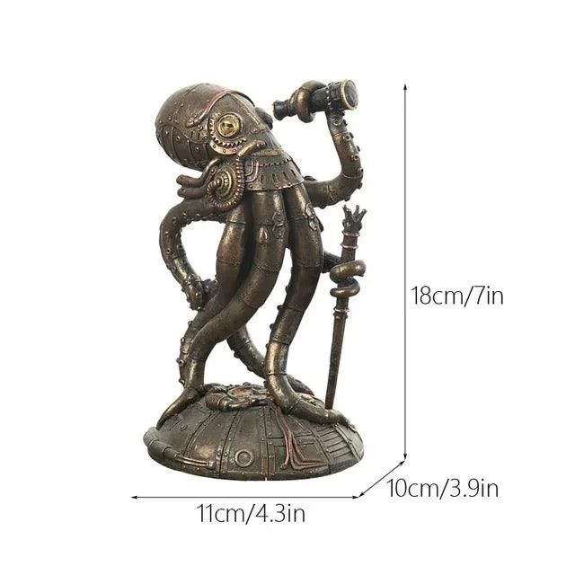 Modern Traveler Octopus Resin Home Living Room Sculptures and Statues - 
