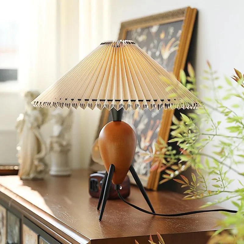 Modern Umbrella Table Lamp Lighting Bedroom Bedside Living Room - 