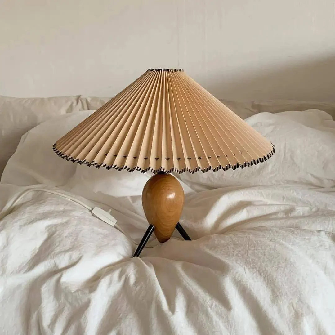 Modern Umbrella Table Lamp Lighting Bedroom Bedside Living Room -