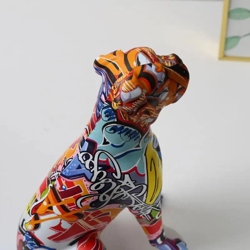 Modern Water Painted Boxer Dog Sculptures and Statues Resin Crafts -