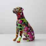 Modern Water Painted Boxer Dog Sculptures and Statues Resin Crafts