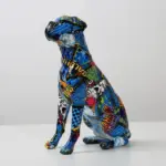 Modern Water Painted Boxer Dog Sculptures and Statues Resin Crafts