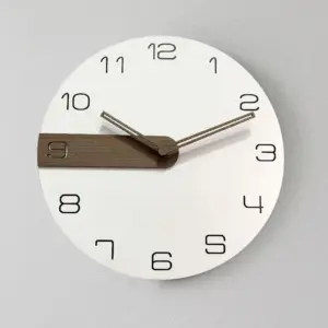 Modern Wooden Silent Wall Clock 12 Inches