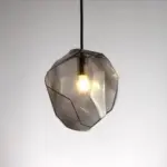 Modern Yellow Blue Stone Glass Pendant Lighting Hanging Lamp