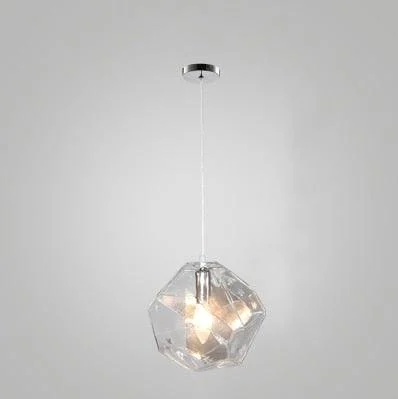 Modern Yellow Blue Stone Glass Pendant Lighting Hanging Lamp -