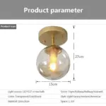 Moderne Glazen Plafondlamp Minimalistische Ronde Glazen Bal Plafondlamp Gang Creatieve Woonkamer Verlichting Indoor Decor 8813c880 c0af 4949 8aeb b51d92f73dfb