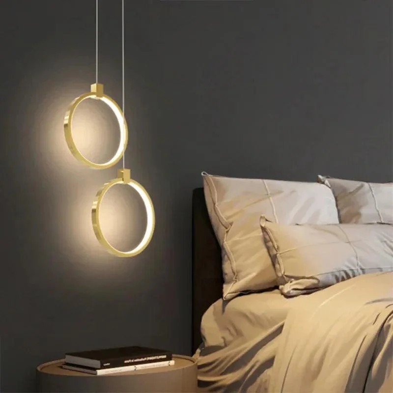 Moderne Led Hanglampen Bed Decor Lampen Goud Ronde Opknoping Armaturen Slaapkamer Woonkamer Bar Home Lamp Led 2c84e998 F168 4adc Becc 19c7d50e5e38