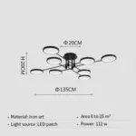 Moderne Led Kroonluchter Voor Woonkamer Slaapkamer Zwart 1 2 6 8 Cirkels Aluminium Plafondlamp Met Afstandsbediening.jpg 640x640 cc78b6f5 1477 4e46 9bb7 7351a9ade61b