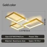 Moderne Led Kroonluchters Lamp Voor Woonkamer Slaapkamer Studeerkamer Indoor Goud Zwarte Kleur Plafond Kroonluchters Gratis Verzending.jpg 640x640 08bd1478 51fb 4c51 be21 6d11a5ca254a