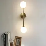 Moderne Led Wandlamp Gouden Wandlampen Met Melkachtige Glazen Ronde Bal Nachtkastje Verlichting Dubbele G4 Lampen Muurblaker 58764ff5 72f7 4b99 b009 7c7277fed795