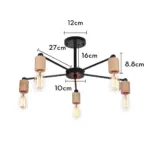 Moderne Nordic Loft Kroonluchter Hout Metaal Vintage Plafond Lampen E27 3 5 Verlichting Lustre Voor Slaapkamer d546b40e f3ca 4e1b a0fb d072791f6260
