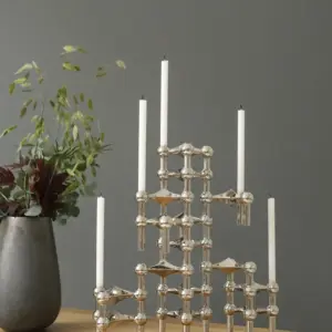 Molecular Structure Stainless Steel Candle Holder - 