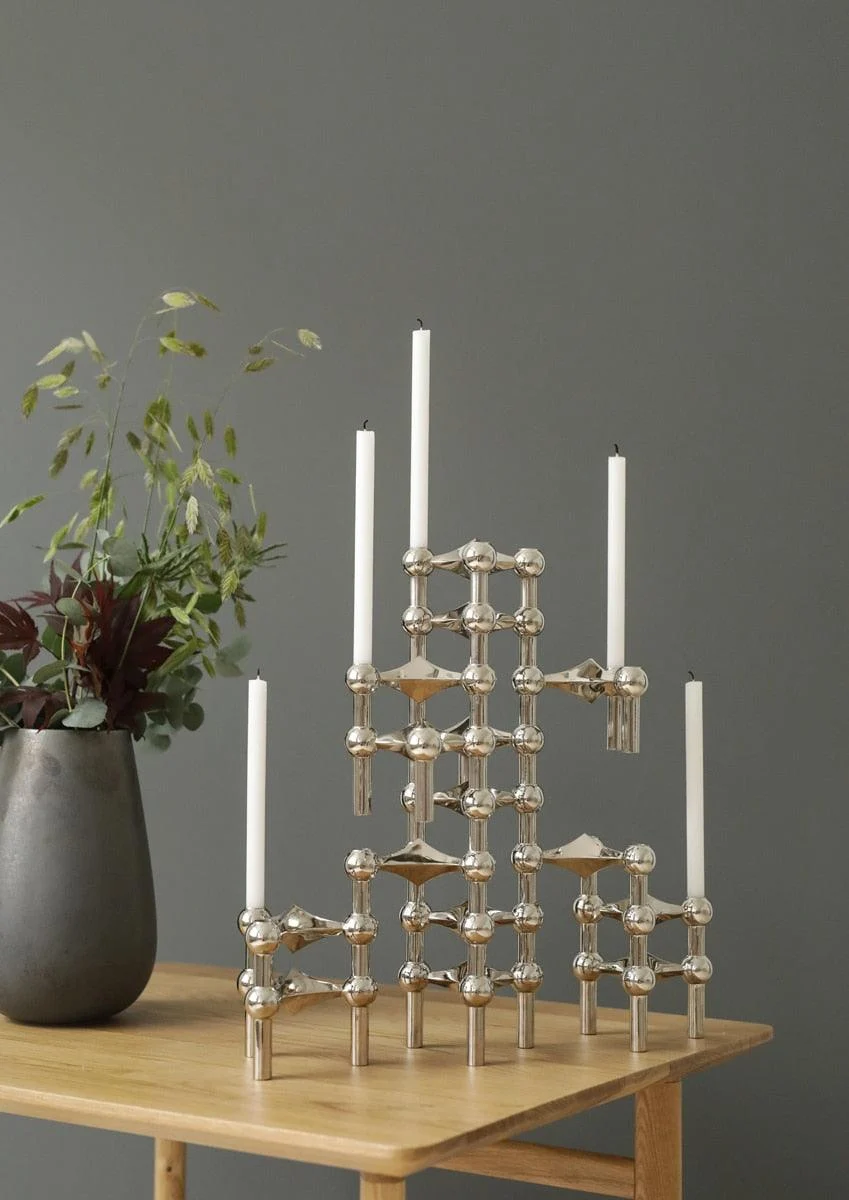 Molecular Structure Stainless Steel Candle Holder -