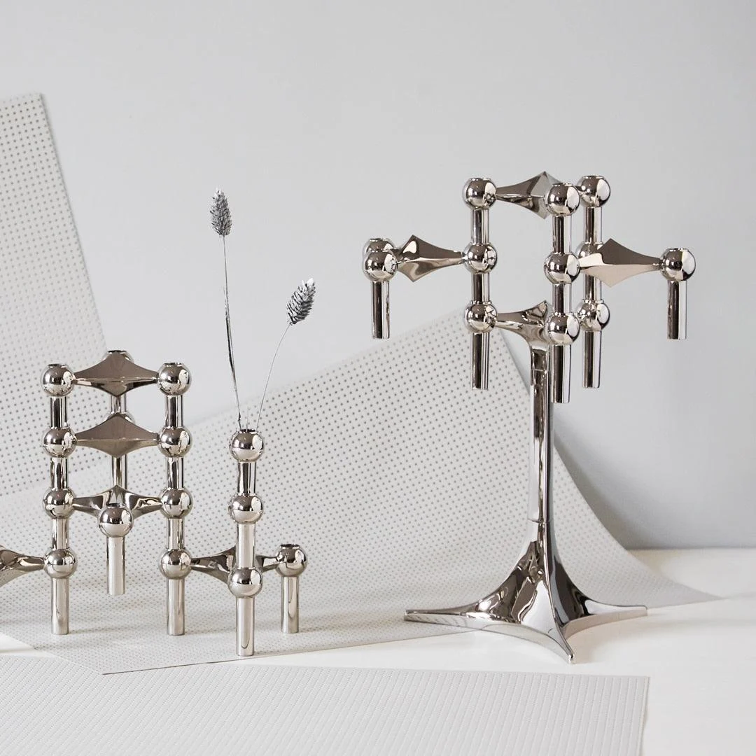 Molecular Structure Stainless Steel Candle Holder -