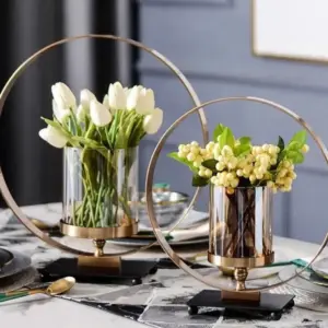 Moon Brass Vase Candleholder Decorfaure 1685704433