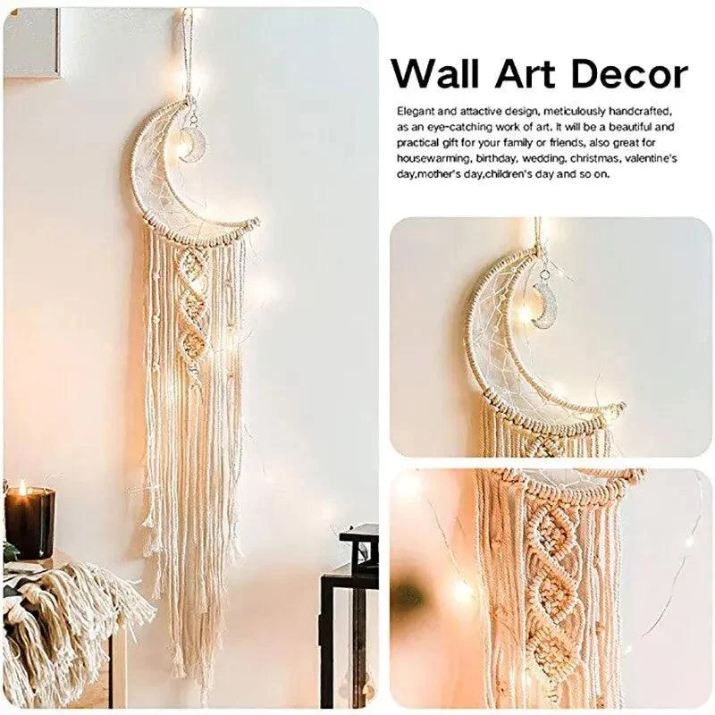 Moonlit Macrame Wall Hanging - Homeko