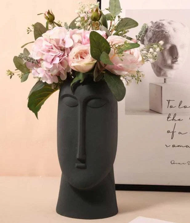 Morandi Ceramic Abstract Face Vase -