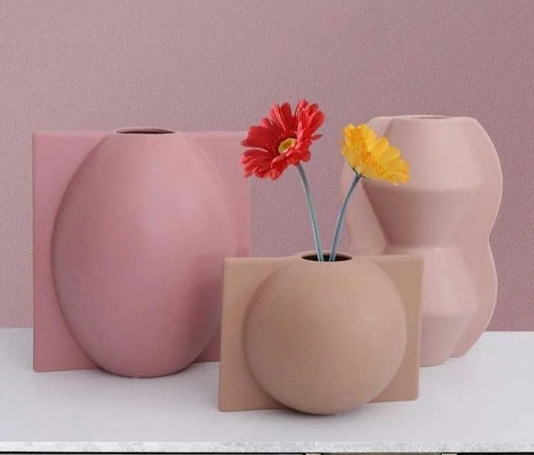 Morandi Ceramic Geometric Vases -