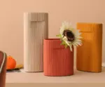 Morandi Ceramic Ripple Flower Vase