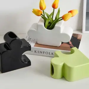 Morandi Jigsaw Puzzle Ceramic Vase - 